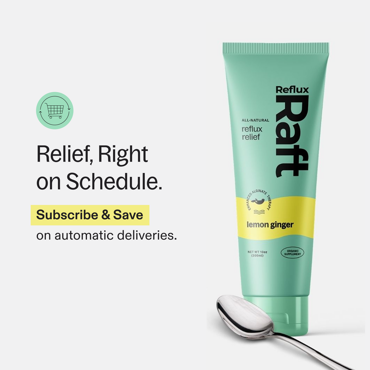 Reflex Raft RefluxRaft Lemon Ginger | Natural Relief for Acid Reflux & Heartburn