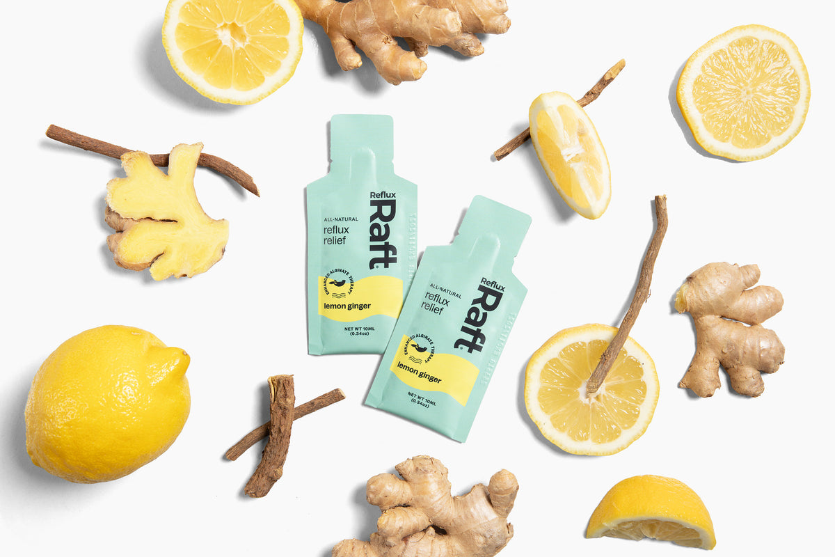 Reflex Raft RefluxRaft To-Go Lemon Ginger | Alginate Pouches