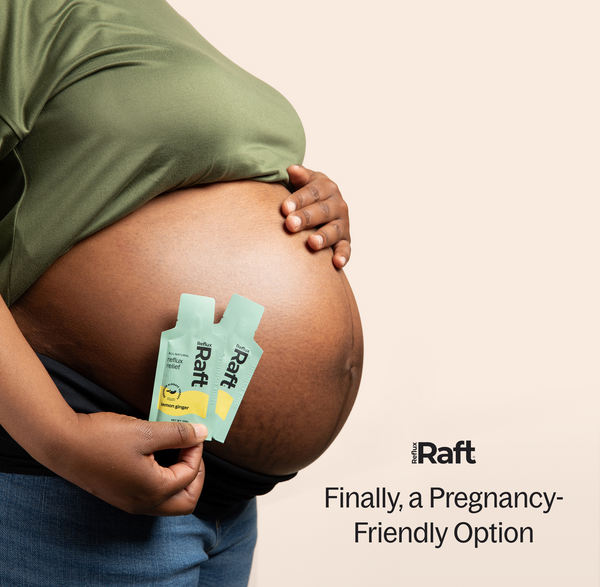 RefluxRaft To-Go Lemon Ginger — pregnancy-safe alginate reflux relief pouch